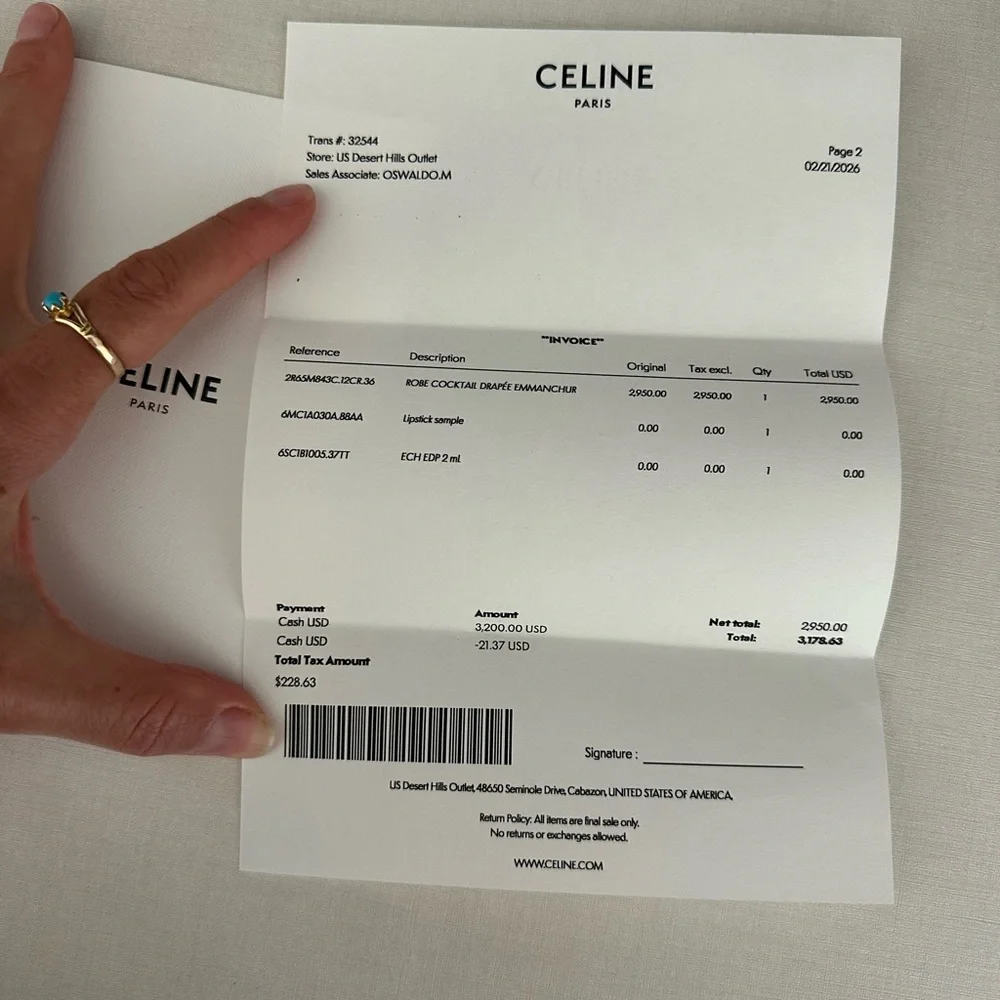 Celine Celine Paris Robe cocktail draper Gown with Embellished Bow - Picture 10 of 11